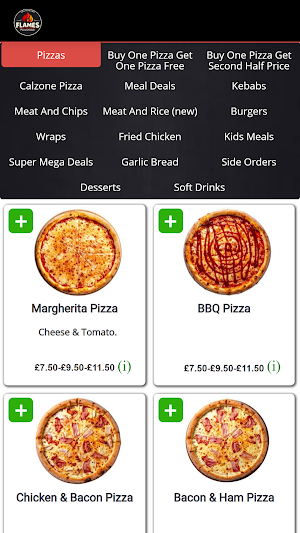 Flames Pizza Kebab Pontardawe Screenshot 1