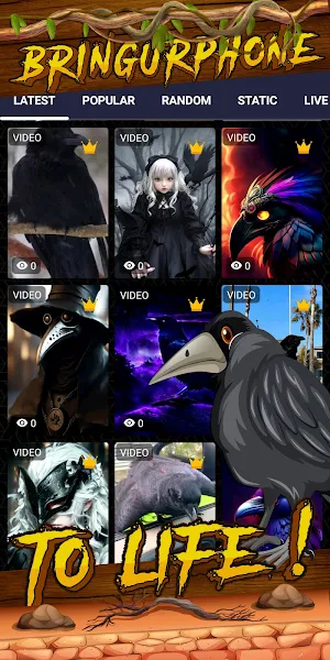 crow wallpaper Screenshot 1