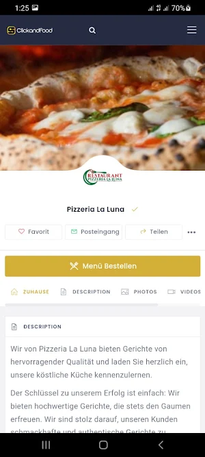 Pizzeria La Luna Screenshot 1