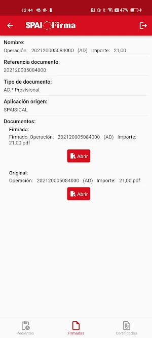 SPAI-AppFirma Screenshot 2