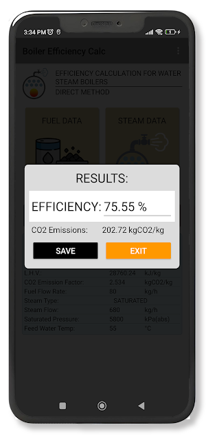 Boiler efficiency calc Screenshot 3