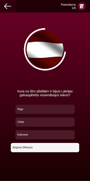 Zini Latviju - Viktorīna Screenshot 0