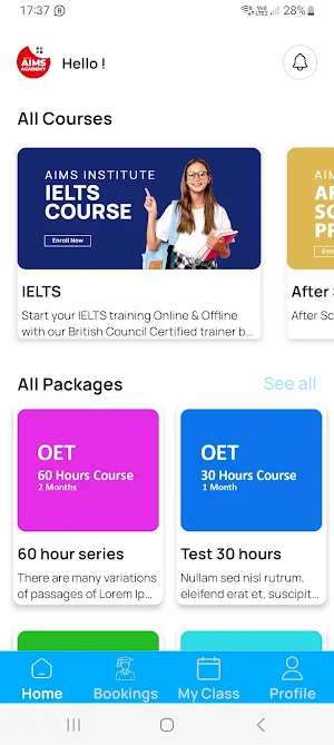 AIMS Students App Screenshot 1