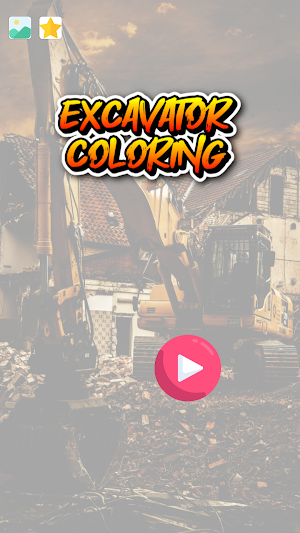 Excavator Backhoe Coloring Screenshot 2