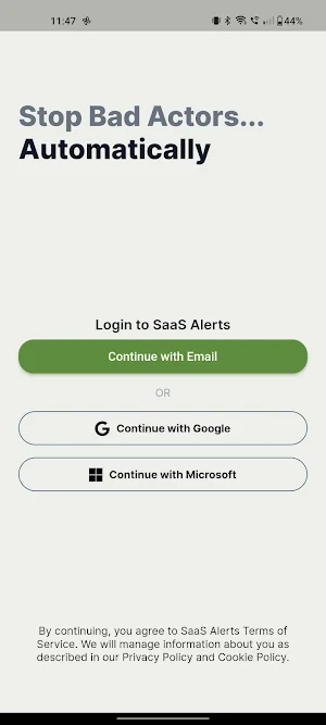 SaaS Alerts Screenshot 0