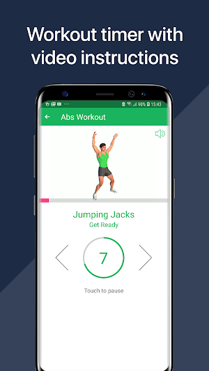 7 Minute Abs Workout - Home Workout for Men Screenshot 2