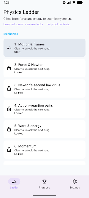 Physics Ladder: Open Frontiers Screenshot 0