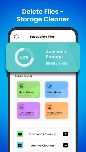 Delete Files - Storage Cleaner Screenshot 1