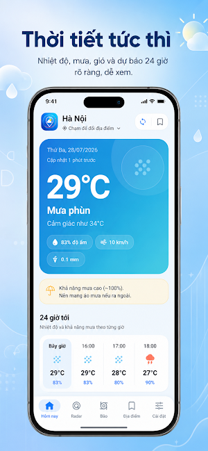 Dự Báo Thời Tiết Screenshot 1