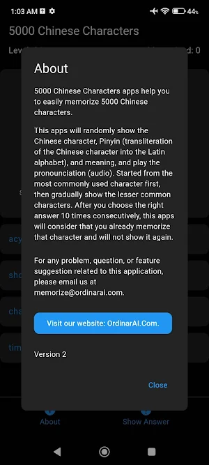 5000 Chinese Characters Screenshot 0