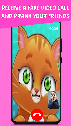 fake call video cartoon cat Screenshot 1