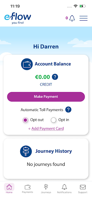 eFlow: My Tolls Screenshot 0