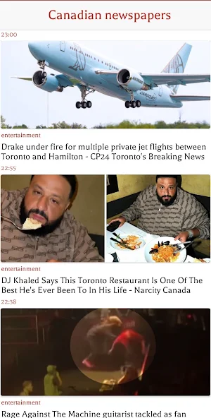 Canadian Newspapers Screenshot 2