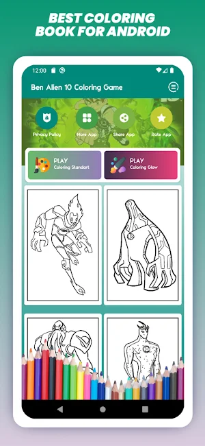 Ben Alien 10 Coloring Book Screenshot 0