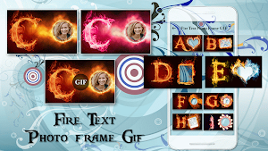 Fire Text Photo Frame Editor Screenshot 0