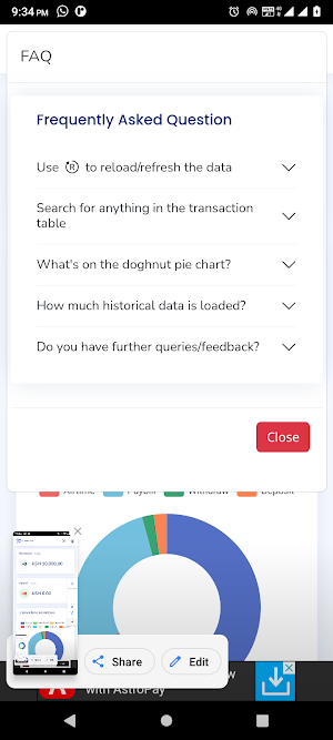 Mpesa Analyser Ledger Screenshot 2