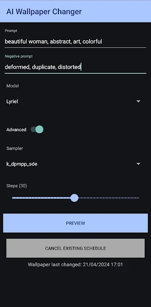 AI Wallpaper Changer Screenshot 1