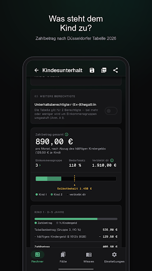 fam-calc Unterhaltsrechner Screenshot 1