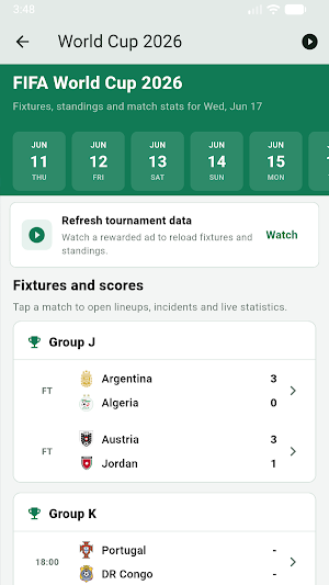 Sagar TV - Live Matches Scores Screenshot 2