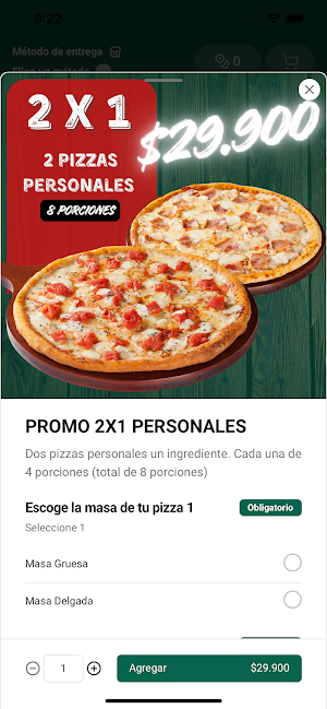 DoblePizza - Pizza a Domicilio Screenshot 1