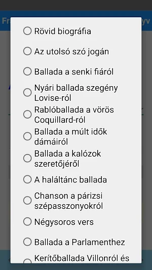 Francois Villon balladái - Hangoskönyv Screenshot 1