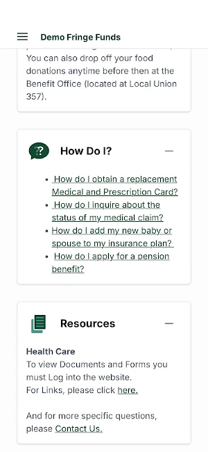 Benesys Member Portal Screenshot 3