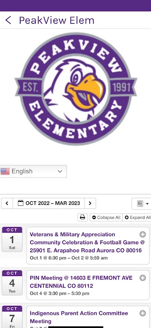 Peakview Elementary Screenshot 2