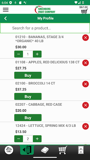Greenberg Mobile Ordering Screenshot 1