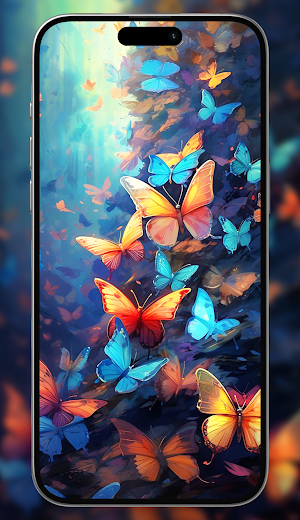 Glowing Butterfly Wallpaper Screenshot 2