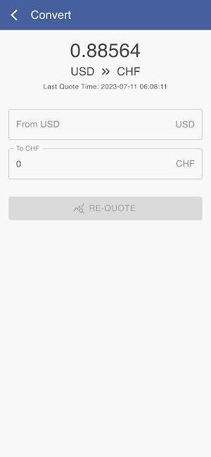 USD to CHF Screenshot 1