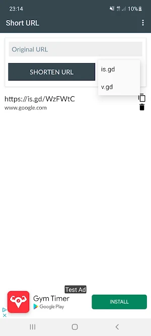 Short URL Screenshot 2