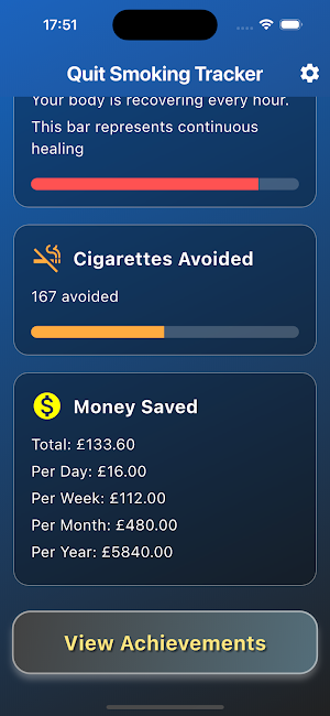 Quit Smoking Tracker Screenshot 2