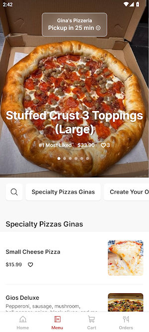 Gina's Pizzeria Screenshot 1