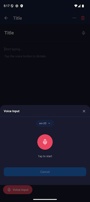 Voice Writer - Secure Notes Screenshot 0