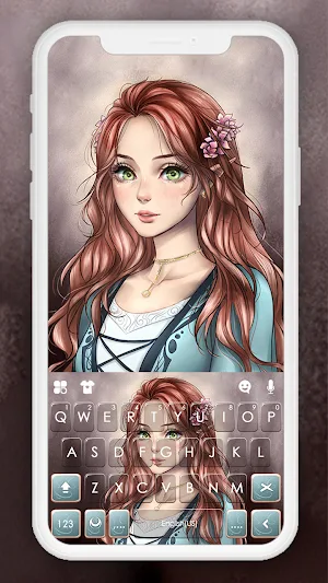 Beautiful Princess Keyboard Background Screenshot 0