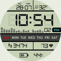 Retro Digital Watch Face