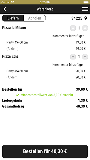 Salerno Pizza Taxi Screenshot 1
