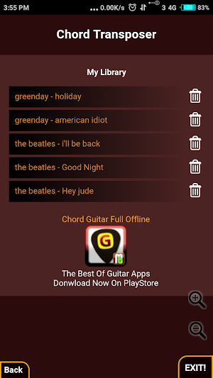 Guitar Chord Transposer Simple Screenshot 2