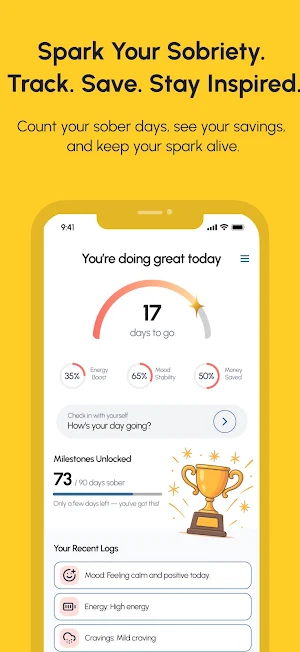 Sober Spark - Quit Alcohol Screenshot 0