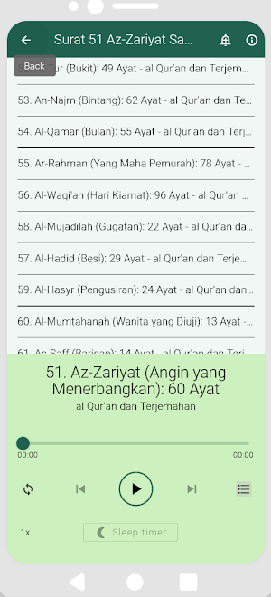 AL Quran Mp3 (Terjemah Audio) Screenshot 2