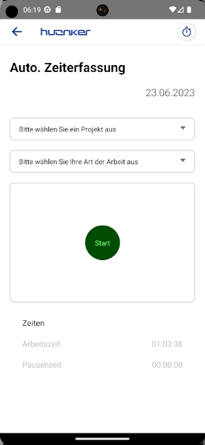 huonker zeiterfassung v2 Screenshot 3