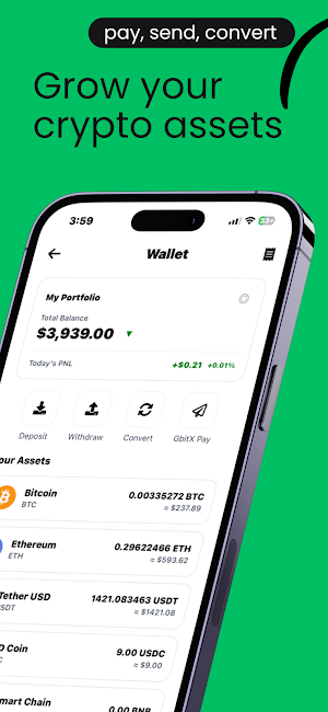 GbitX: Buy Bitcoin & crypto Screenshot 1