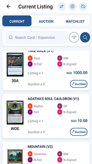 TCG Marketplace Screenshot 1