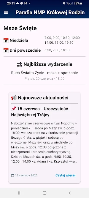 Parafia NMP Królowej Rodzin Screenshot 0