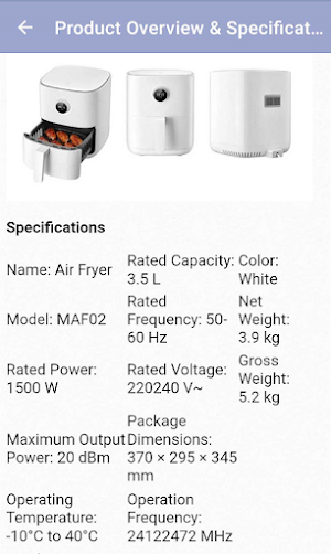 Mi Smart Air Fryer 3.5 l Guide Screenshot 2