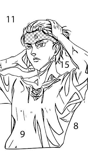 Anime color by number Screenshot 1