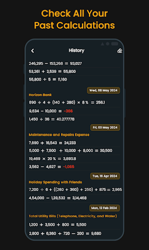 Calculator With History Check Screenshot 1