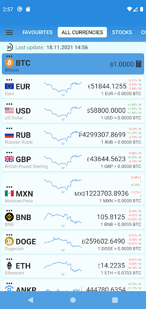 EXRATES currency exchange rate Screenshot 0