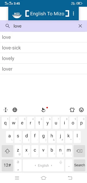English To Mizo Dictionary Screenshot 2