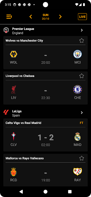 Football Score Screenshot 0